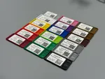 Obrázek Colorfil PLA barevný vzorník - Filament Swatches - Bez krabičky