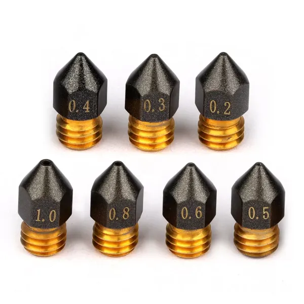 Obrázek PTFE potažená mosazná tryska MK8