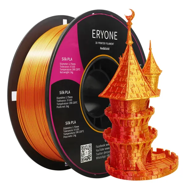 Obrázek ERYONE PLA Filament - Dvoubarevný 1kg (červená, zlatá)