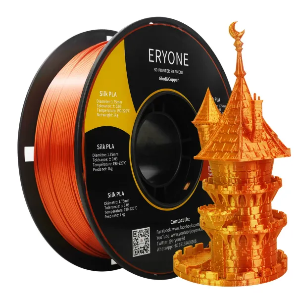 Obrázek ERYONE PLA Filament - Dvoubarevný 1kg (zlatá, měděná)
