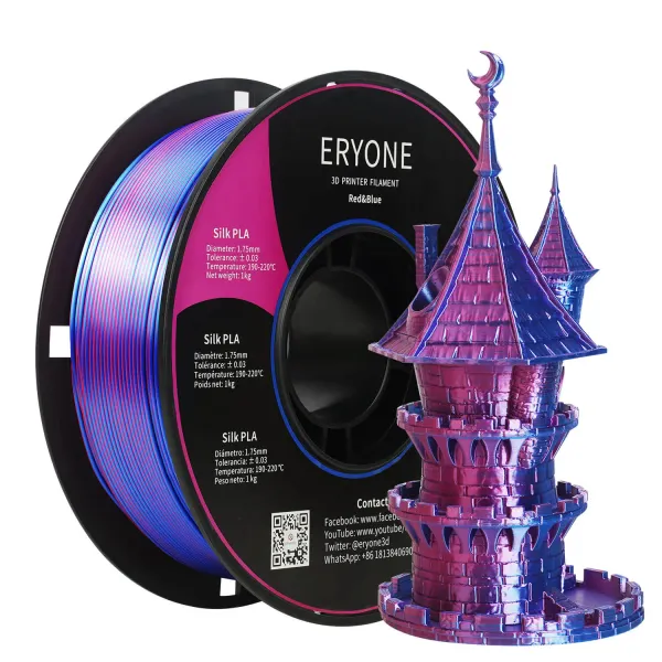 Obrázek ERYONE PLA Filament - Dvoubarevný 1kg (červená, modrá)
