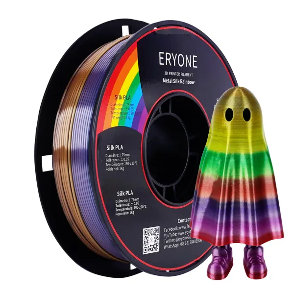 Obrázek ERYONE PLA Filament - Metal silk rainbow 1kg (Kovově lesklá duha)