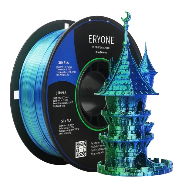 Obrázek ERYONE PLA Filament - Dvoubarevný 1kg (modrá, zelená)