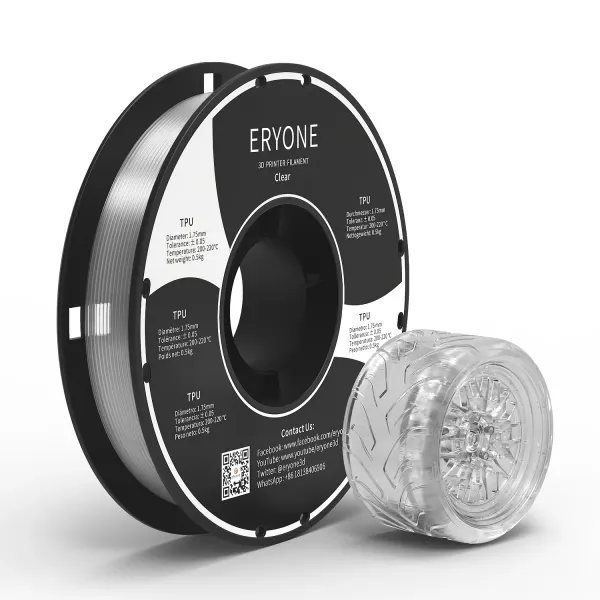 Obrázek ERYONE TPU Filament - průhledná bezbarvá 0.5 Kg