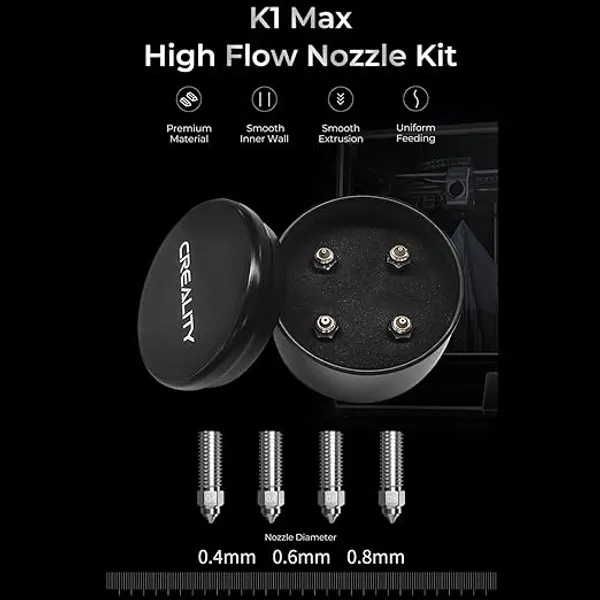 Obrázek Sada 4 trysek na Creality K1 - 0.4mm, 0.6mm a 0.8mm