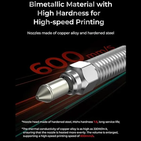 Obrázek Sada 4 trysek na Creality K1 - 0.4mm, 0.6mm a 0.8mm