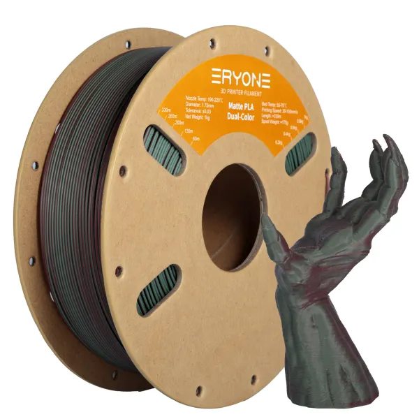 Obrázek ERYONE PLA Matte Filament - Matný dvoubarevný 1kg (růžová, zelená)
