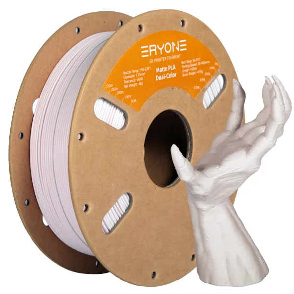 Obrázek ERYONE PLA Matte Filament - Matný dvoubarevný 1kg (růžová, bílá)