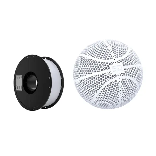 Obrázek BIQU PLA-HR Flexible 1,75 mm – Filament pro 3D tisk bezvzduchových basketbalových míčů (1 kg) - Bílá / White