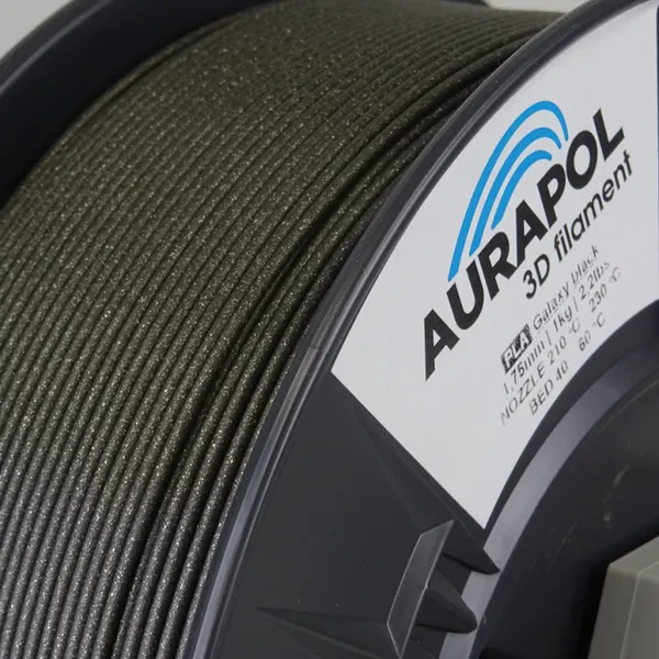 Obrázek AURAPOL PLA 3D Filament Galaxy Černá 1 kg 1,75 mm