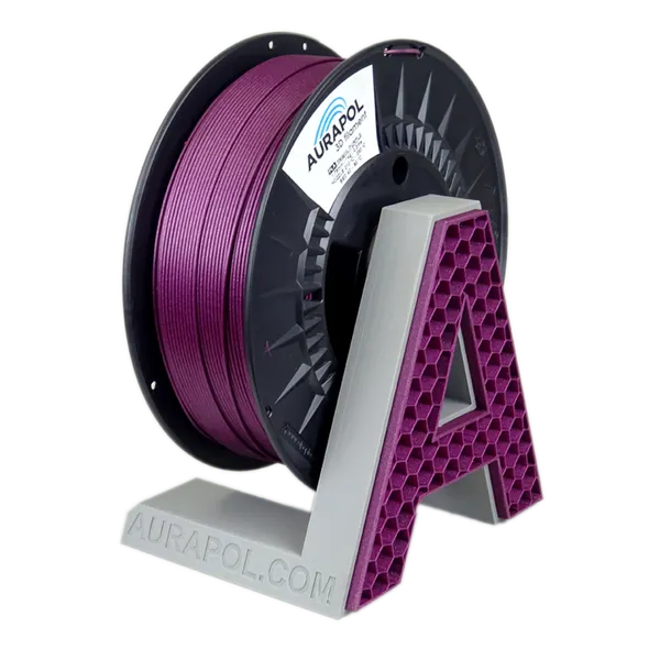 Obrázek AURAPOL PLA 3D Filament Purpurová metalíza 1 kg 1,75 mm