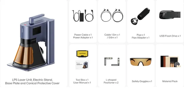 Obrázek LaserPecker LP5 – Inteligentní 20W laserový gravírovací stroj - Basic Bundle