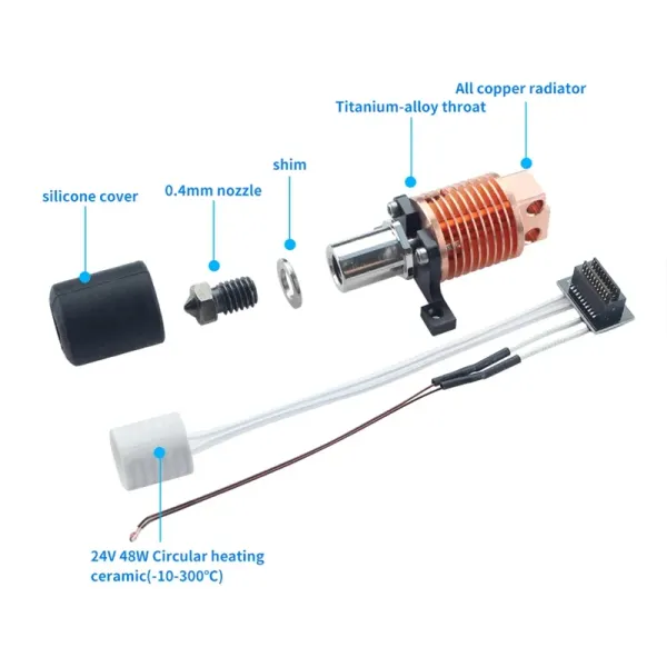 Obrázek Bambu Lab P1 hotend alternativa AT93