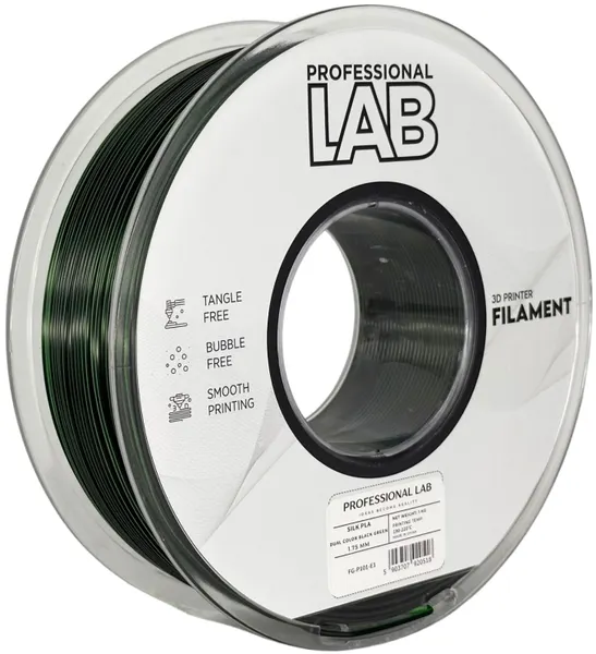 Obrázek Prof. Lab PLA Silk Dual Color Black Green (černá, zelená) 1 kg