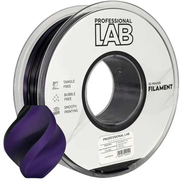 Obrázek Prof. Lab PLA Silk Dual Color Black Purple (černá, fialová) 1 kg