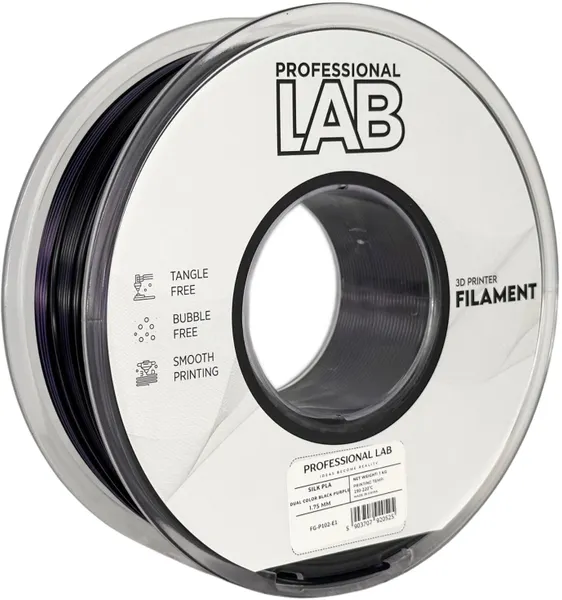 Obrázek Prof. Lab PLA Silk Dual Color Black Purple (černá, fialová) 1 kg