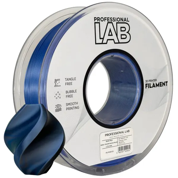 Obrázek Prof. Lab PLA Silk Dual Color Black Blue (černá, modrá) 1 kg