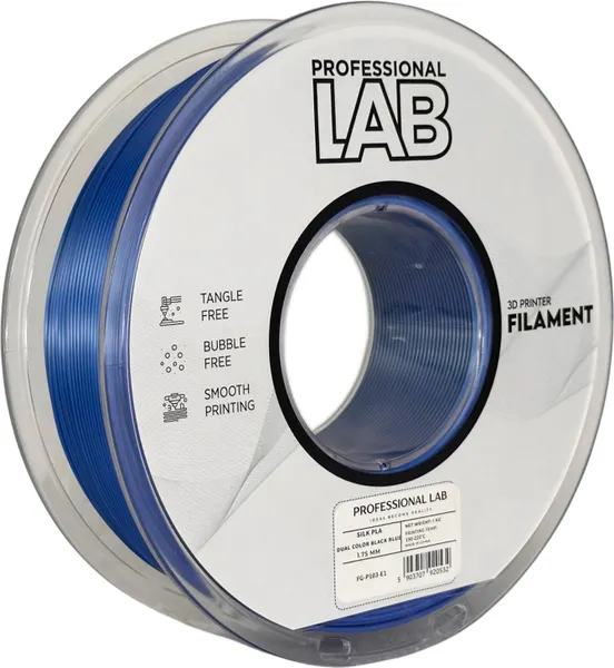 Obrázek Prof. Lab PLA Silk Dual Color Black Blue (černá, modrá) 1 kg