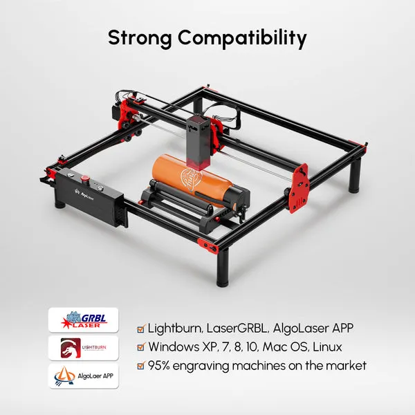Obrázek AlgoLaser Univerzální Rotační Válec RR2 Roller Pro CNC Gravírky Plotr pro Válcové Gravirování