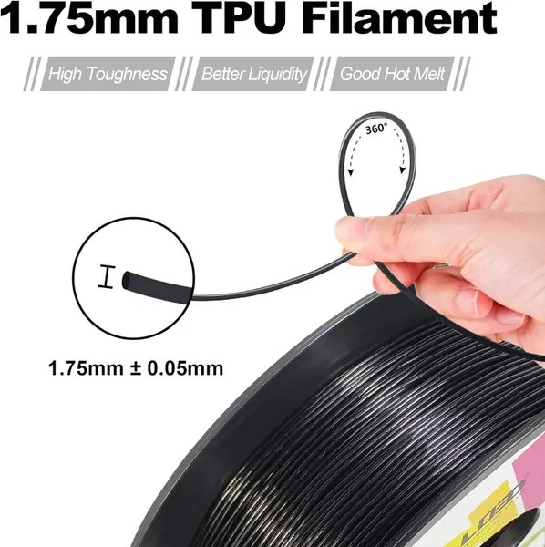 Obrázek HELLO3D Flexible TPU 0,8 kg – Rainbow B