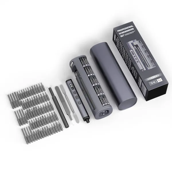 Obrázek Dobíjecí elektrický šroubovák 78 v 1 pro elektroniku